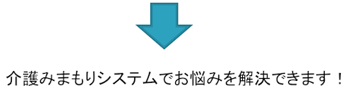 介護みまもりシステムでお悩みを解決できます！